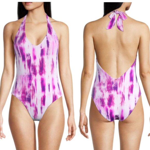 PilyQ Avery Halter One-Piece Swimsuit - M - Picture 1 of 6
